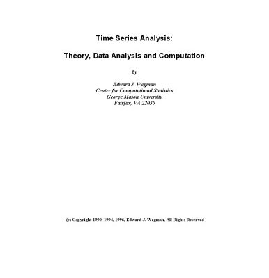 خرید و دانلود نسخه کامل کتاب Time Series Analysis Theory, Data Analysis and Computation