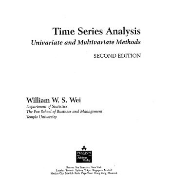 خرید و دانلود نسخه کامل کتاب Time Series Analysis : Univariate and Multivariate Methods (2nd Edition)