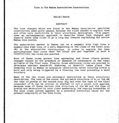 خرید و دانلود نسخه کامل کتاب Tone in the Makaa Associative Construction