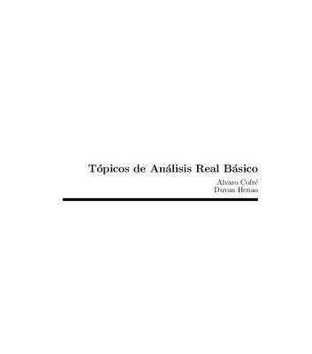 خرید و دانلود نسخه کامل کتاب Tópicos de Análisis Real Básico