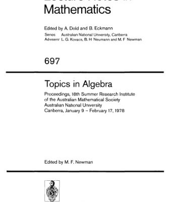 خرید و دانلود نسخه کامل کتاب Topics in Algebra