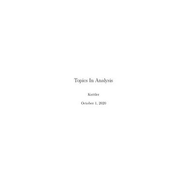 خرید و دانلود نسخه کامل کتاب Topics In Analysis