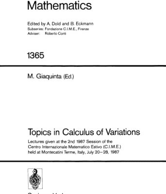 خرید و دانلود نسخه کامل کتاب Topics in calculus of variations