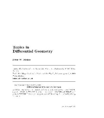 خرید و دانلود نسخه کامل کتاب Topics in differential geometry