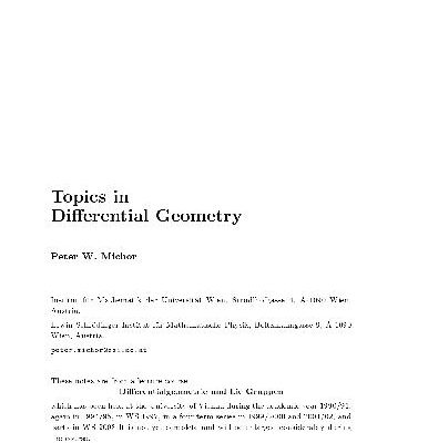 خرید و دانلود نسخه کامل کتاب Topics in differential geometry