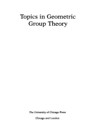 خرید و دانلود نسخه کامل کتاب Topics in geometric group theory