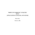 خرید و دانلود نسخه کامل کتاب Topics in harmonic analysis with applications to radar and sonar