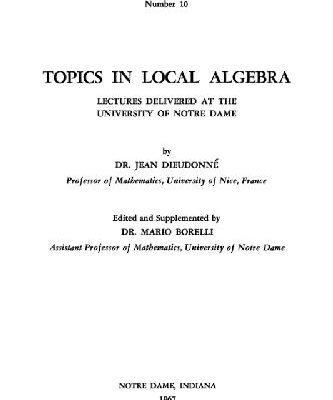 خرید و دانلود نسخه کامل کتاب Topics in Local Algebra (Math. Lect. 10)