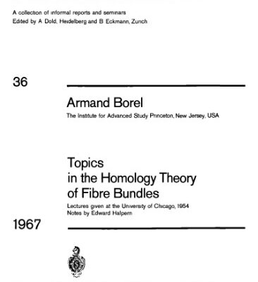 خرید و دانلود نسخه کامل کتاب Topics in the Homology Theory of Fibre Bundles