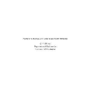 خرید و دانلود نسخه کامل کتاب Topics In Topology And Homotopy Theory