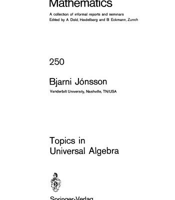 خرید و دانلود نسخه کامل کتاب Topics in Universal Algebra