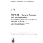 خرید و دانلود نسخه کامل کتاب TOPO-72. General Topology and its Applications