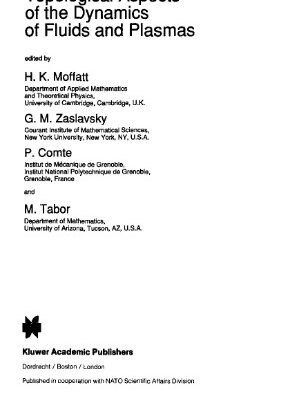 خرید و دانلود نسخه کامل کتاب Topological aspects of the dynamics of fluids and plasmas
