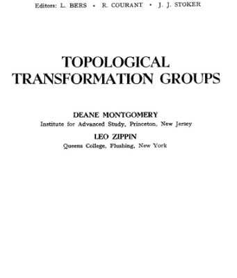 خرید و دانلود نسخه کامل کتاب Topological Transformation Groups