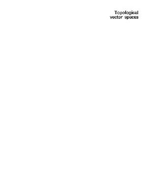 خرید و دانلود نسخه کامل کتاب Topological vector spaces