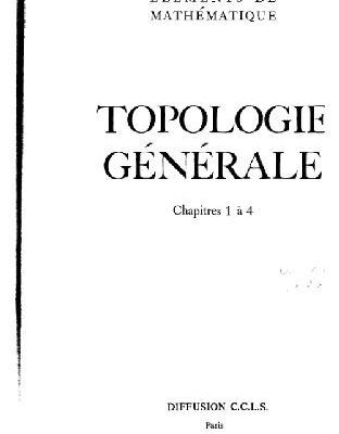 خرید و دانلود نسخه کامل کتاب Topologie generale (Elements de math.)