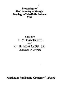 خرید و دانلود نسخه کامل کتاب Topology of manifolds: Proc. Univer. of Georgia