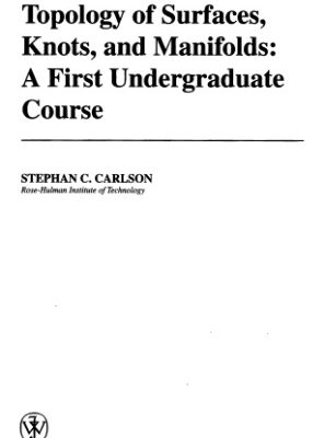 خرید و دانلود نسخه کامل کتاب Topology of surfaces, knots, and manifolds: a first undergraduate course