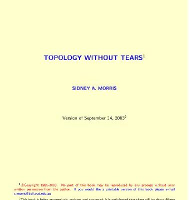 خرید و دانلود نسخه کامل کتاب Topology without tears (draft 2003-09-14)