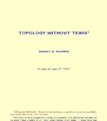 خرید و دانلود نسخه کامل کتاب Topology Without Tears