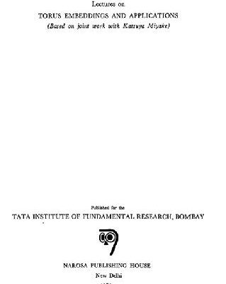 خرید و دانلود نسخه کامل کتاب Torus Embeddings and Applications (Tata Lectures 57)