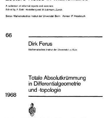 خرید و دانلود نسخه کامل کتاب Totale AbsolutkrUmmung in Differentialgeometrie und -topologie