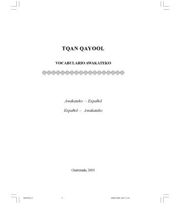خرید و دانلود نسخه کامل کتاب TQAN QAYOOL VOCABULARIO MAYA AWAKATEKO