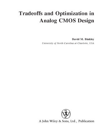 خرید و دانلود نسخه کامل کتاب Tradeoffs and Optimization in Analog CMOS Design