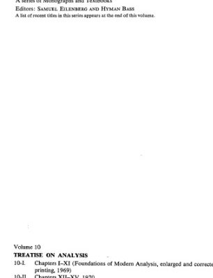 خرید و دانلود نسخه کامل کتاب Treatise on Analysis, Vol. III