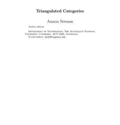 خرید و دانلود نسخه کامل کتاب Triangulated Categories