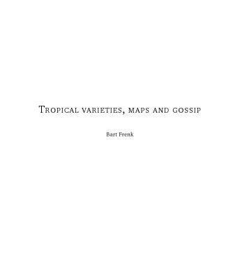 خرید و دانلود نسخه کامل کتاب Tropical varieties, maps and gossip