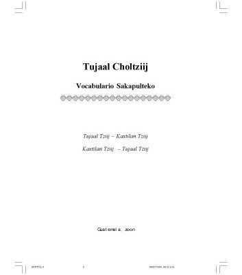 خرید و دانلود نسخه کامل کتاب Tujaal Choltziij Vocabulario maya Sakapulteko