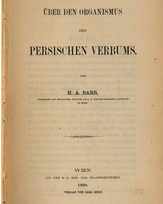 خرید و دانلود نسخه کامل کتاب Über den Organismus des persischen Verbums