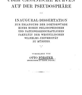 خرید و دانلود نسخه کامل کتاب Ueber Cassinische Kurven auf der Pseudosphaere