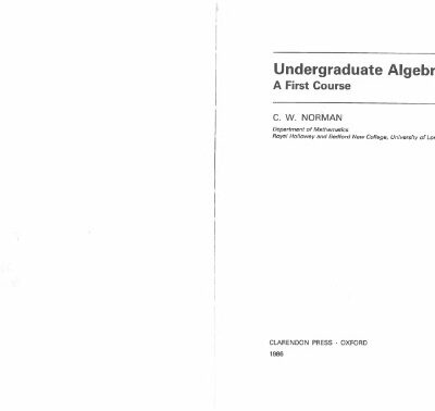 خرید و دانلود نسخه کامل کتاب Undergraduate Algebra: A First Course