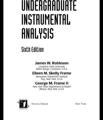 خرید و دانلود نسخه کامل کتاب Undergraduate instrumental analysis