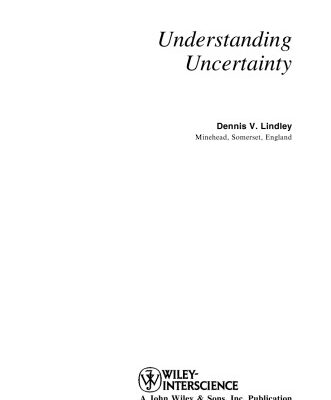 خرید و دانلود نسخه کامل کتاب Understanding uncertainty