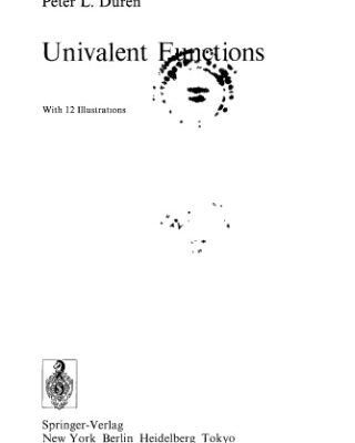 خرید و دانلود نسخه کامل کتاب Univalent functions