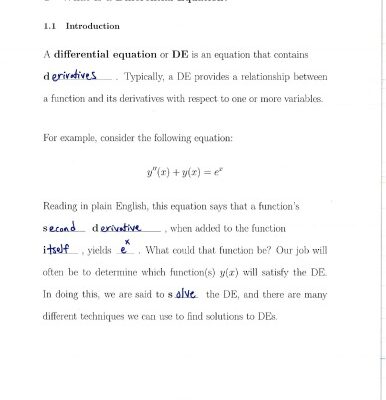 خرید و دانلود نسخه کامل کتاب University of Guelph Math*2270 – Applied Differential Equations Course Manual