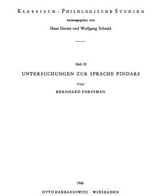 خرید و دانلود نسخه کامل کتاب Untersuchungen zur Sprache Pindars