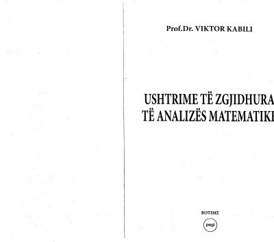 خرید و دانلود نسخه کامل کتاب Ushtrime te zgjidhura te Analizes Matematike