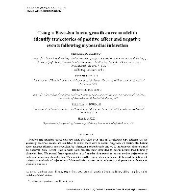 خرید و دانلود نسخه کامل کتاب Using a Bayesian latent growth curve model to identify trajectories of positive affect and negative events following myocardial infarction