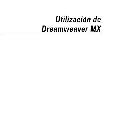 خرید و دانلود نسخه کامل کتاب Utilización de Dreamweaver MX