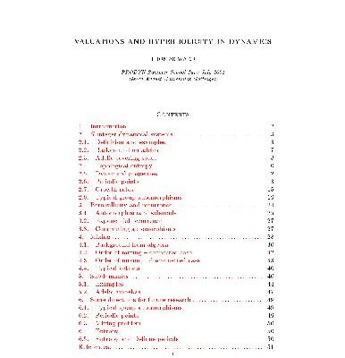 خرید و دانلود نسخه کامل کتاب Valuations and hyperbolicity in dynamics
