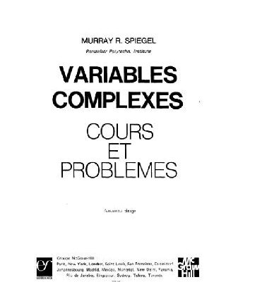 خرید و دانلود نسخه کامل کتاب Variables complexes: cours et problemes