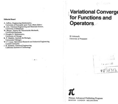 خرید و دانلود نسخه کامل کتاب Variational Convergence for Functions and Operators (Applicable mathematics series)