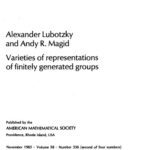 خرید و دانلود نسخه کامل کتاب Varieties of Representations of Finitely Generated Groups