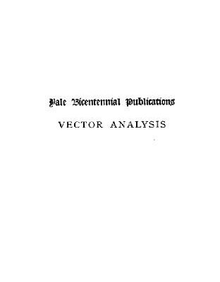 خرید و دانلود نسخه کامل کتاب Vector analysis