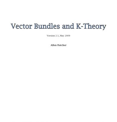 خرید و دانلود نسخه کامل کتاب Vector bundles and K-theory
