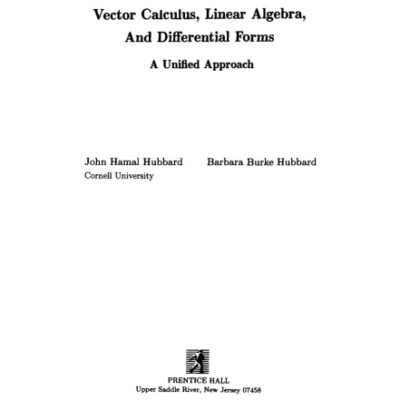 خرید و دانلود نسخه کامل کتاب Vector Calculus, Linear Algebra and Differential Forms: A Unified Approach